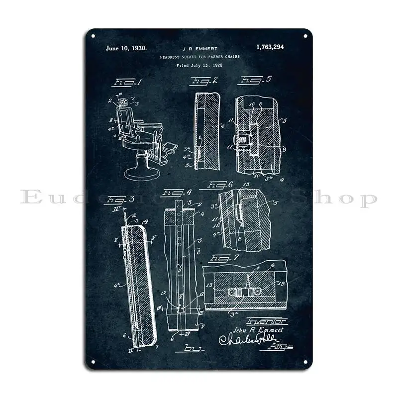 No483 Headrest Socket Metal Plaque Painting Printed Club Bar Cinema Club Tin Sign Poster