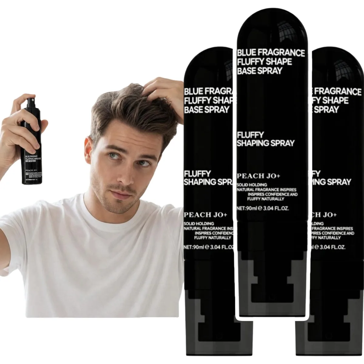 90ml Hair Fluffy Incremental Shaping Spray,Blue-Fragrance Lasting Styling Spray,Sea Salt Low Shine Hair Modeling Base Spray