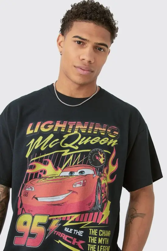 

Lightning McQueen Cartoon Graphic Printing Summer Autumn Winter Cotton Men's and Women's T-Shirts Short Sleeves Luxury Outdoor