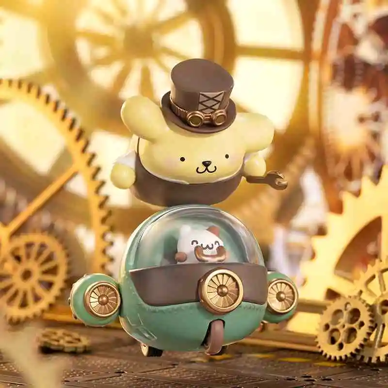 Figuras de la serie steampunk de la familia Sanrio, caja ciega, juego moderno, adornos kulomi, regalos periféricos