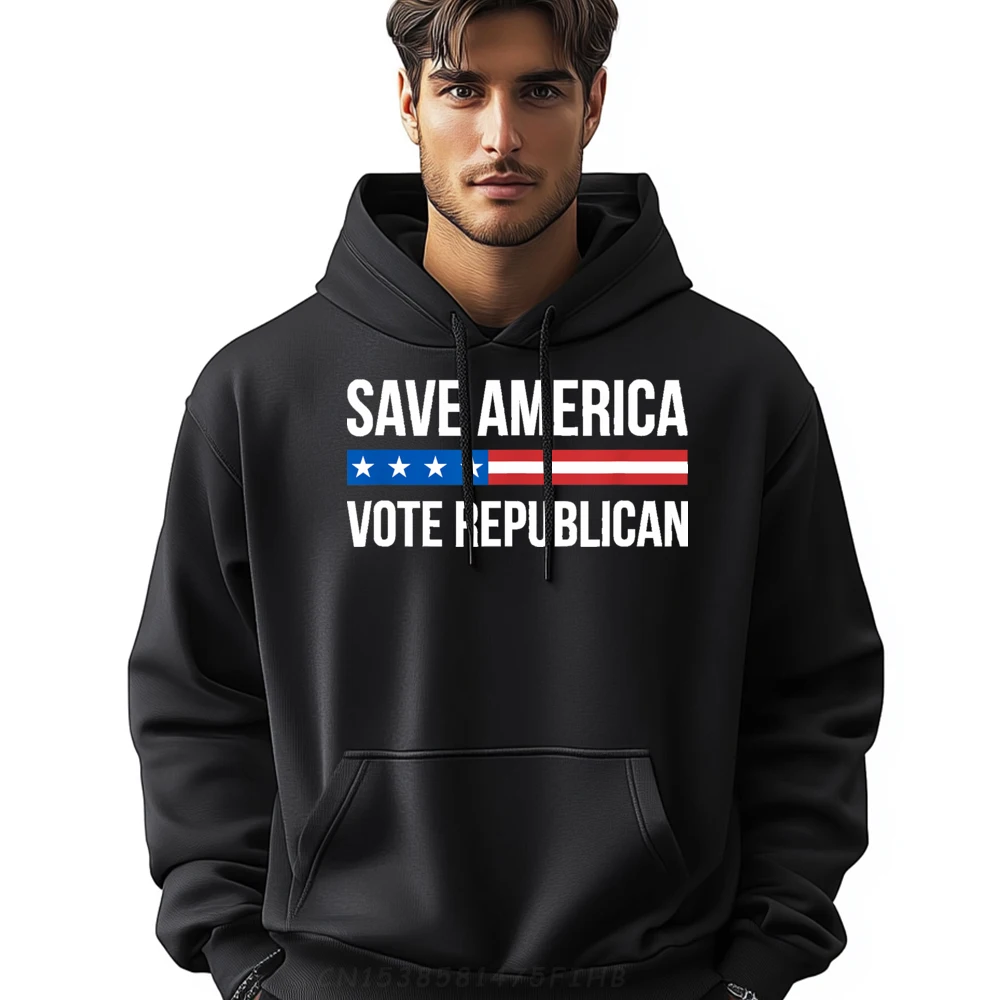 

Street Save America Vote Republican Mens Hoodies Cute Father Day Long Sleeve Round Collar Hoodies Outdoor Hoodies