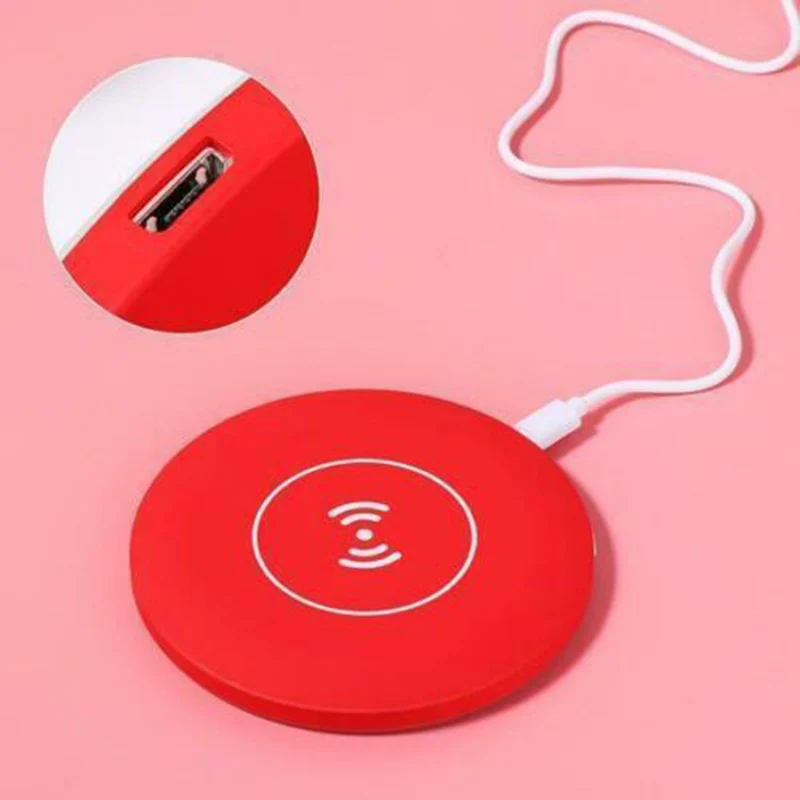 Wireless Charging Makeup Mirror Mini Handheld Pocket Cosmetic Mirror for Beauty Travel Camping School