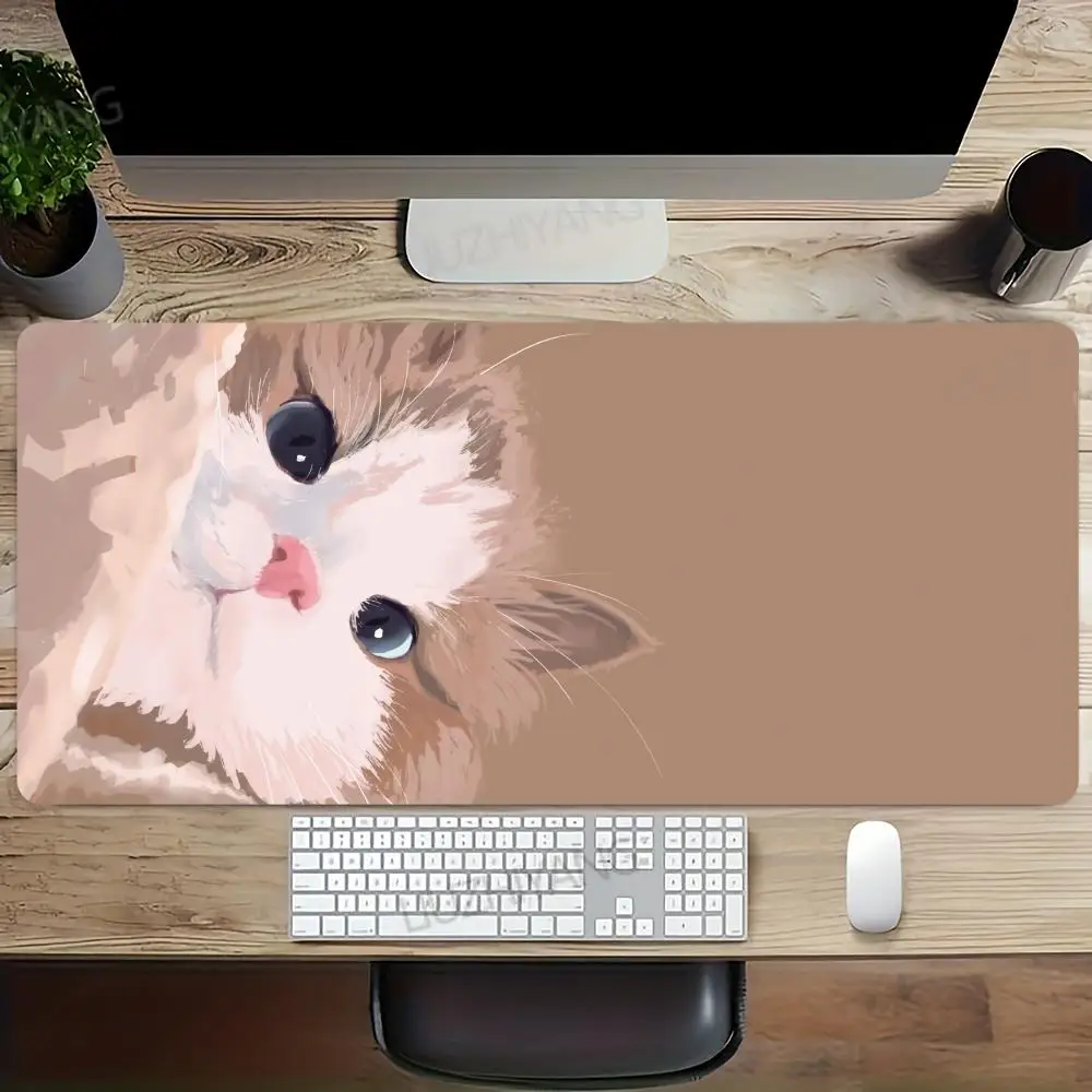 

Anime Cute Cat Mouse Pad XL Large Computer Office Game Table Mats XXL Rubber Anti-slip Gaming Keyboard Mousepads Long Desk Pads