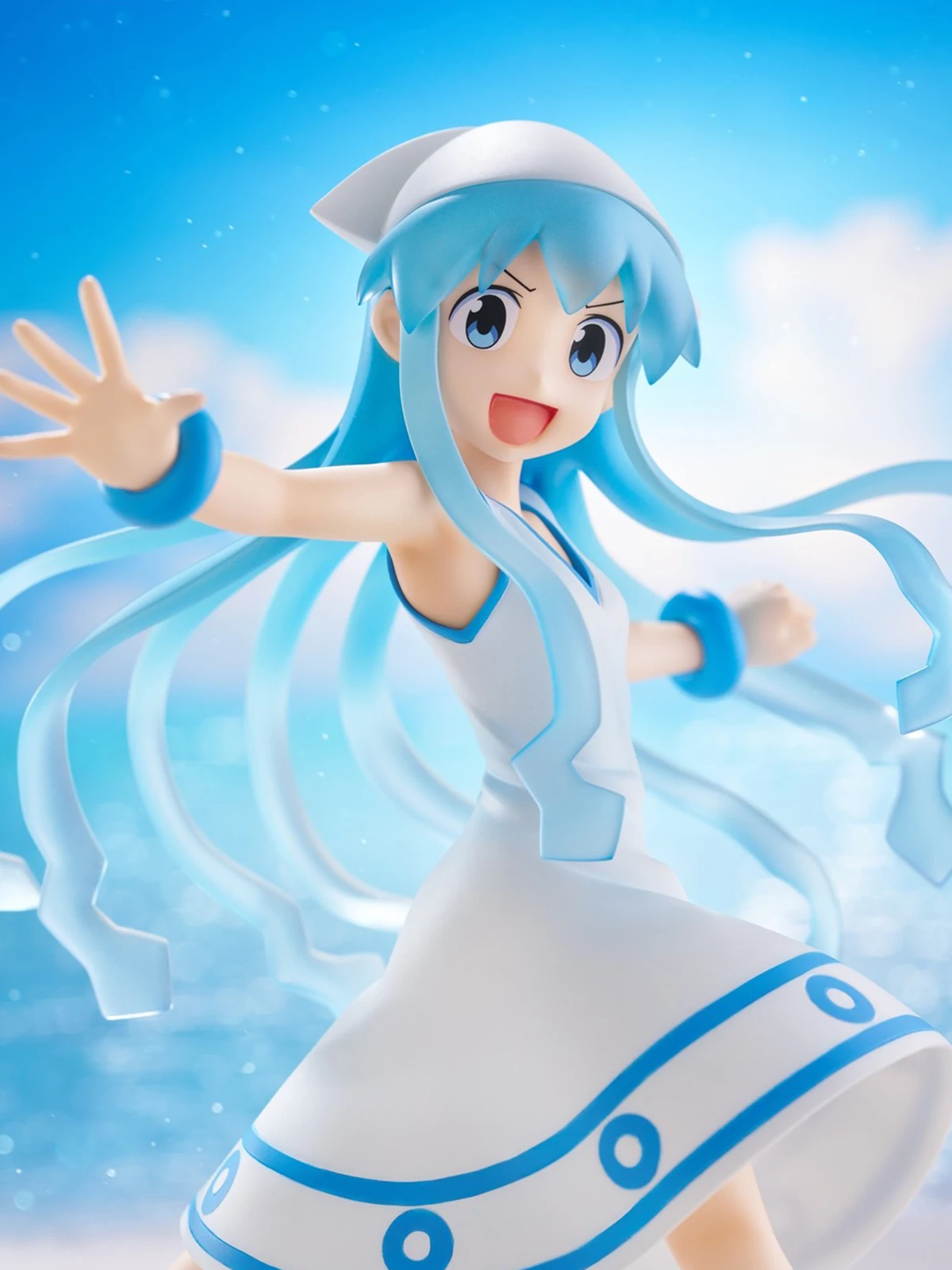 Figur Trio-Try-iT Asli FuRyu yang Sudah Dicat Shinryaku! Figur Model Karakter Anime Ika Musume untuk Dekorasi