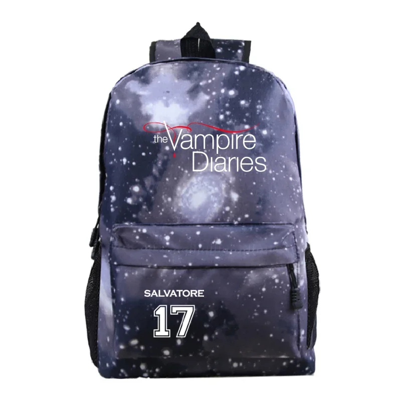 2025 The Vampire Diaries Backpack Lightweight Simple Boys Girls School Bags Students Hiking Rucksack Men Women Casual Knapsack