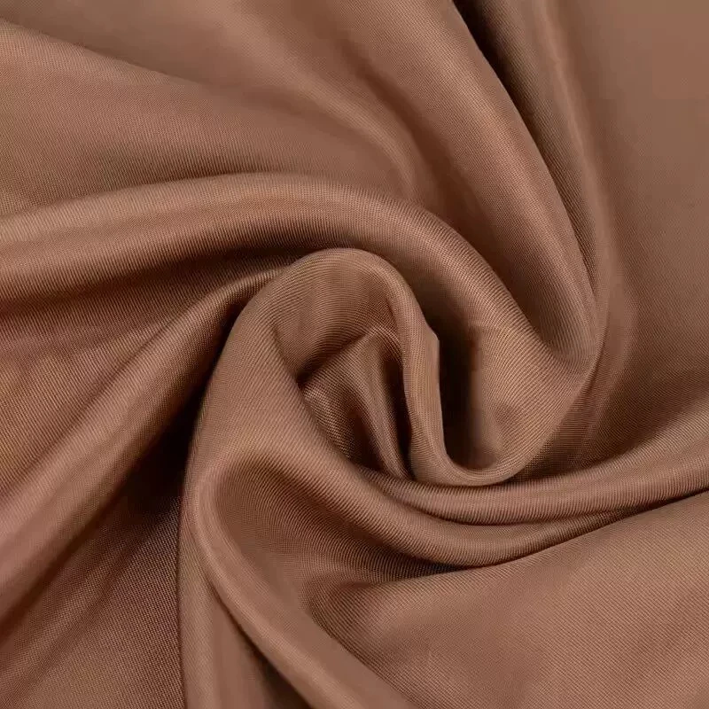 1meter Caramel Brown Copper Ammonium Silk Blend Fabric Breathable Soft Smooth DIY Material Fashion Dress Blouse Summer Casual