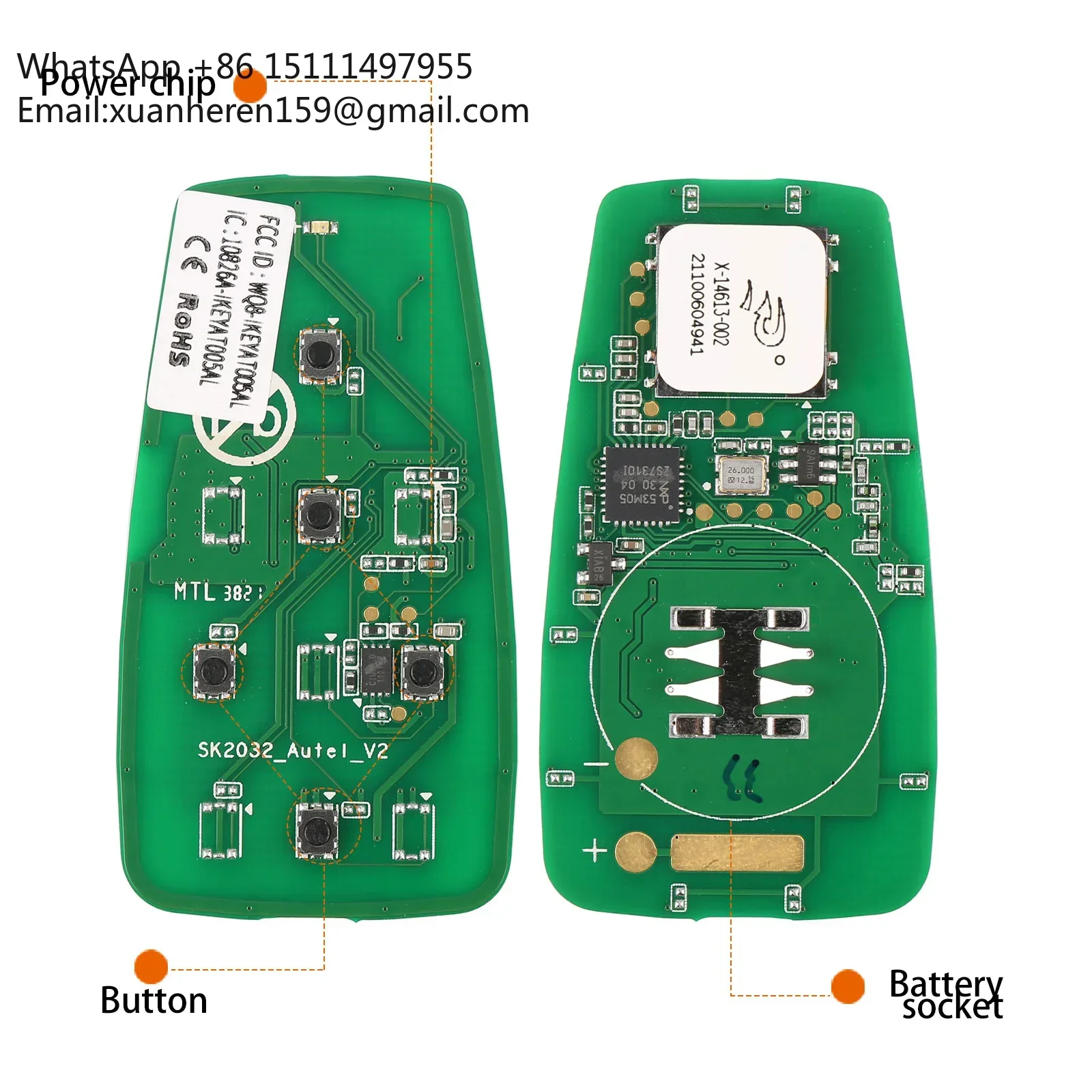 High Quality in Stock AUTEL IKEYAT005BL 5 Buttons Independent Universal Smart Key 5pcs/lot for Car
