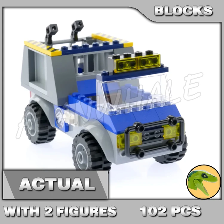 102pcs Dinosuar World Juniors Dino Rescue Truck Cage 10919 Building Blocks Toys Compatible With Model