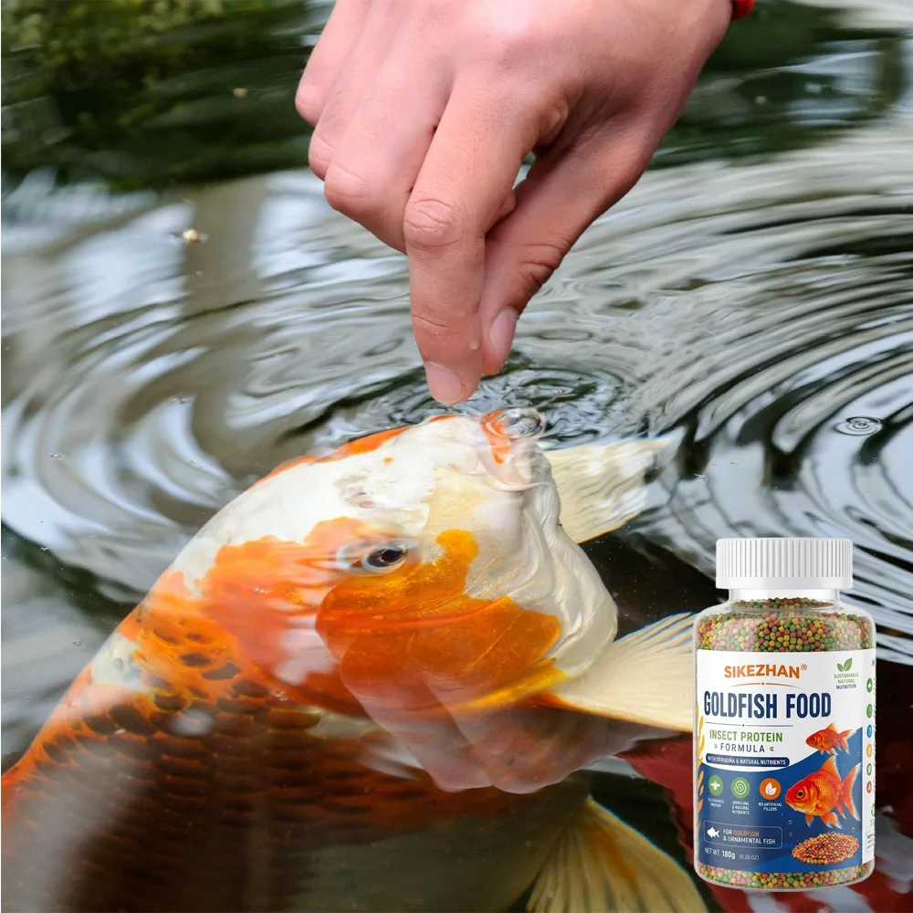 Color Enhancing Goldfish Food Insect Protein Micro Pellets Clean Water Aquarium Nutrition Diet for Tropical Ornamental Fish Care view 4