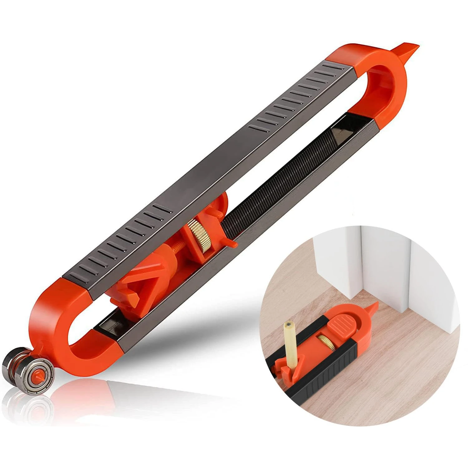 Precise Contour Gauge Scribe Tool with Lock for Pencil - Woodworking Edge Corner Measuring Profile Duplicator