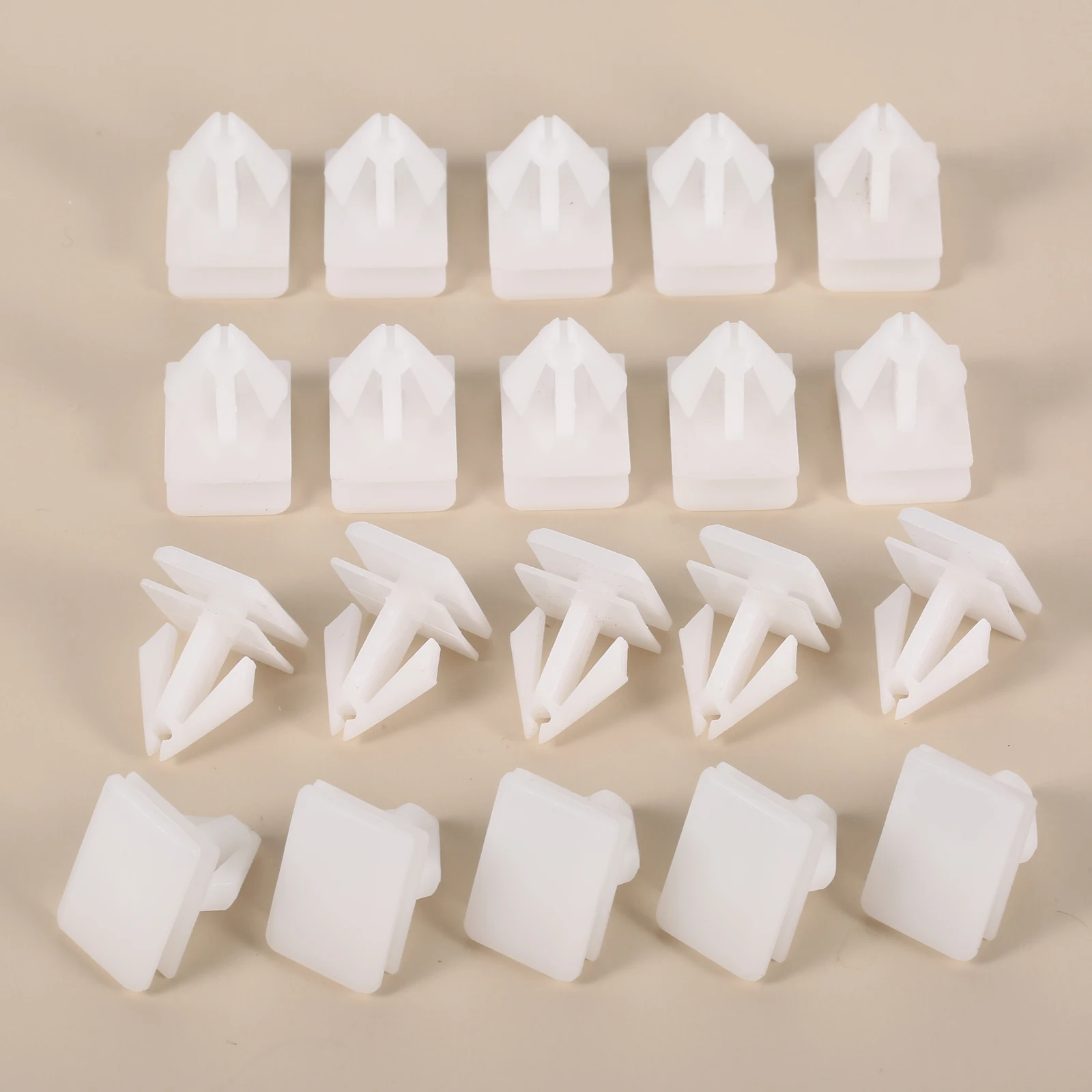 20pcs Rocker Panel Moulding Clips 68092697AA Fit for Jeep Liberty Dodge Durango Charger Chrysler 300 White Nylon Fastener Clip