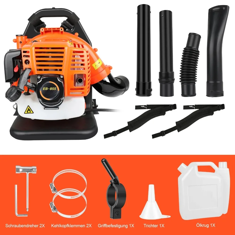 

2800 RPM at 665 CFM 43cc Gas Leaf Blower with 2-Stroke Backpack