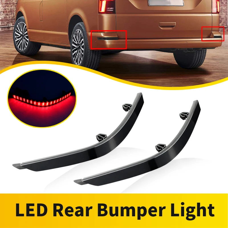 

2 шт. задний бампер автомобиля светодиодный стоп-сигнал для VW Transporter T6 Multivan Caravelle 2016-2020 OEM стиль бампер задний фонарь для автомобилей