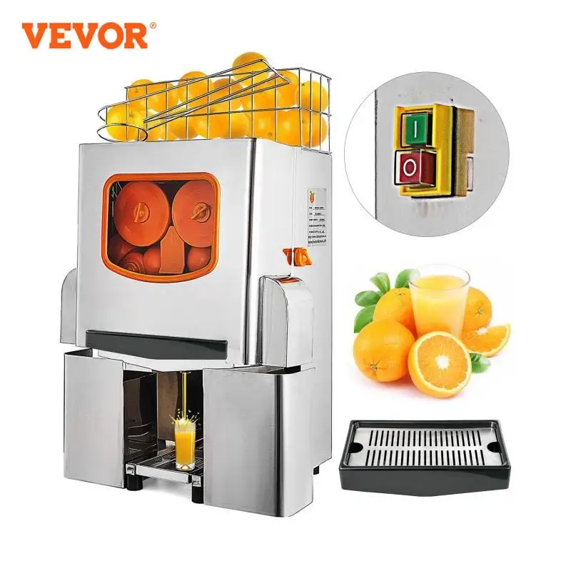 VEVOR 120W Electric Orange Juicer Extractors 22-30Pcs/Min Auto Commercial Fresh Juice Press Blender Exprimidor Citrus Squeezer