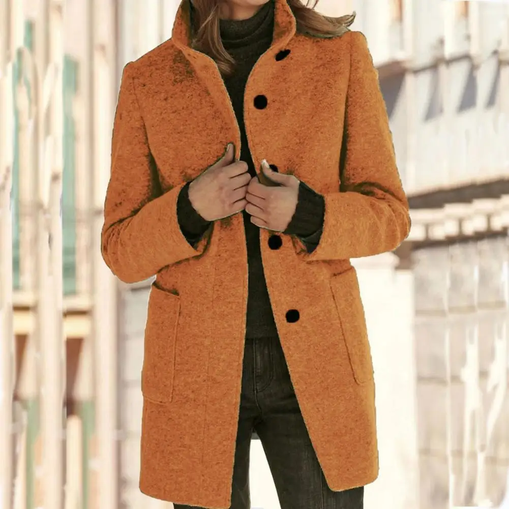 Autumn Winter Coat Women's 2025 New Jacket Korean Loose Outcoat Long Outerwear Female Top Mid Length Outdoor Woolen Coat