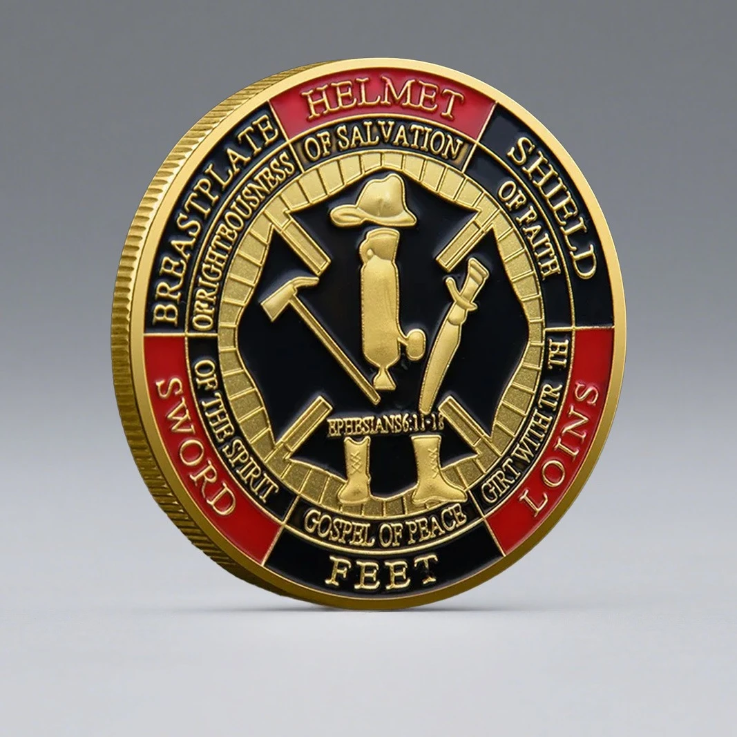 U.S. Firefighter Commemorative Coin Gold Plated Valiant Firefighter Pride Special Collectible Coins