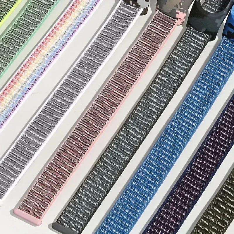 샤오미 미밴드 7 스트랩 교체용 나일론 루프 2개, 부드럽고 조절 가능한 손목 시계줄, 미밴드 7 6 5 4 3 팔찌용