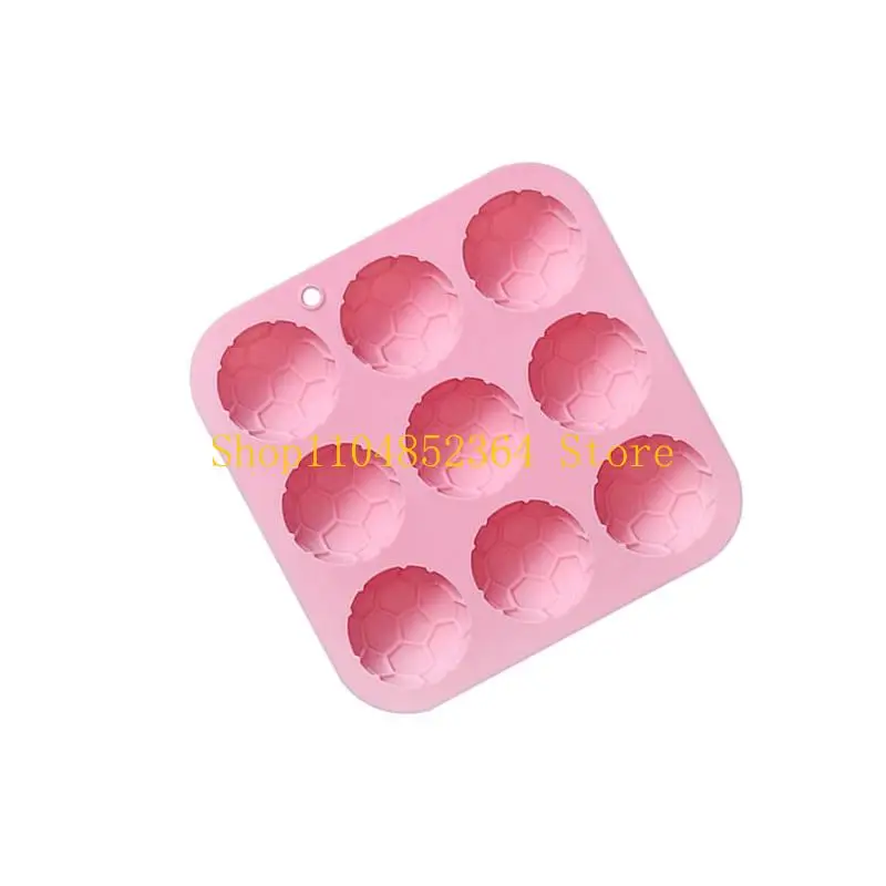 652F Efficient 9 Cavity Football Silicone Baking Mold for DIY Chocolate Cake