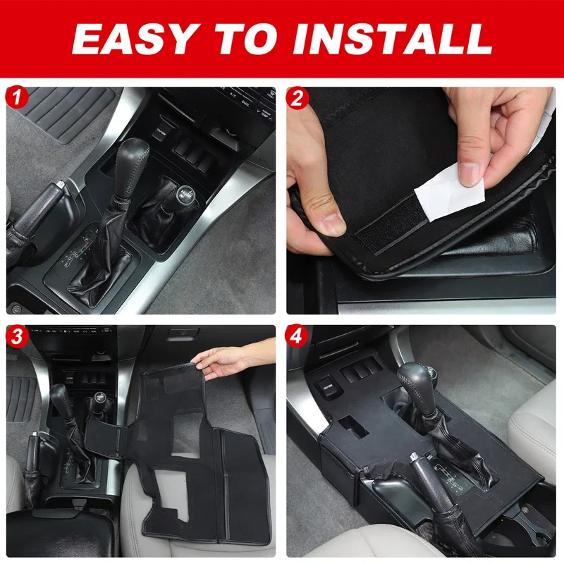 غطاء حماية لوحدة التحكم المركزية للسيارة باللون الأسود ملحقات السيارة الداخلية لسيارة Toyota Land Cruiser Prado 150 2003-2009 #2