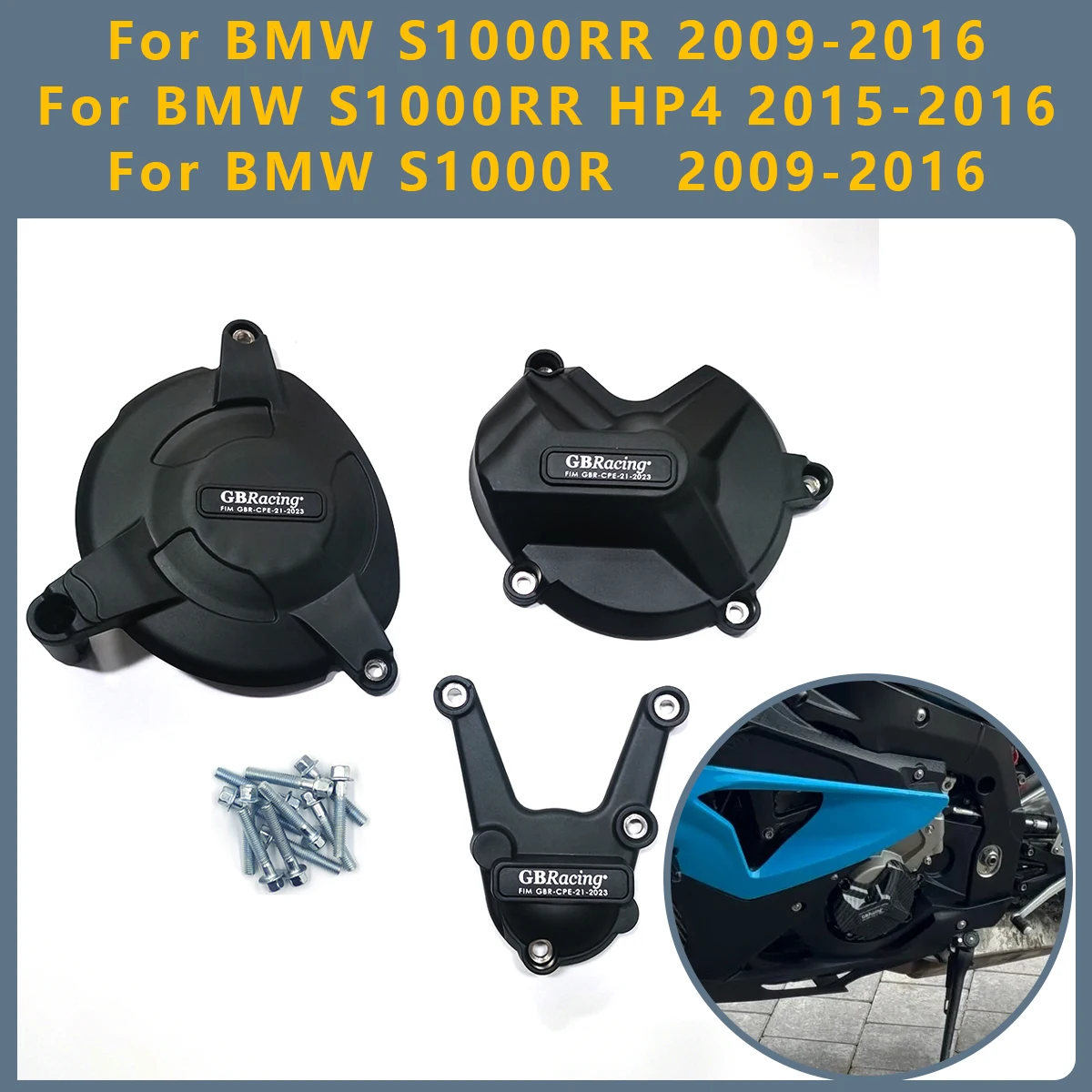 

Motorcycle Engine Cover Clutch Cover Protection Set Accessories For BMW S1000RR S1000R 2009-2016 HP4 2015-2016 S1000 R RR