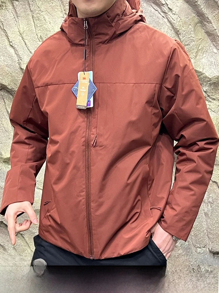 

Водонепроницаемая теплая легкая куртка из флиса с технологией утепления для мужчин, осенне-зимняя, утолщенная, пушистая, для активного отдыха, с воротником-стойкой, хлопковая