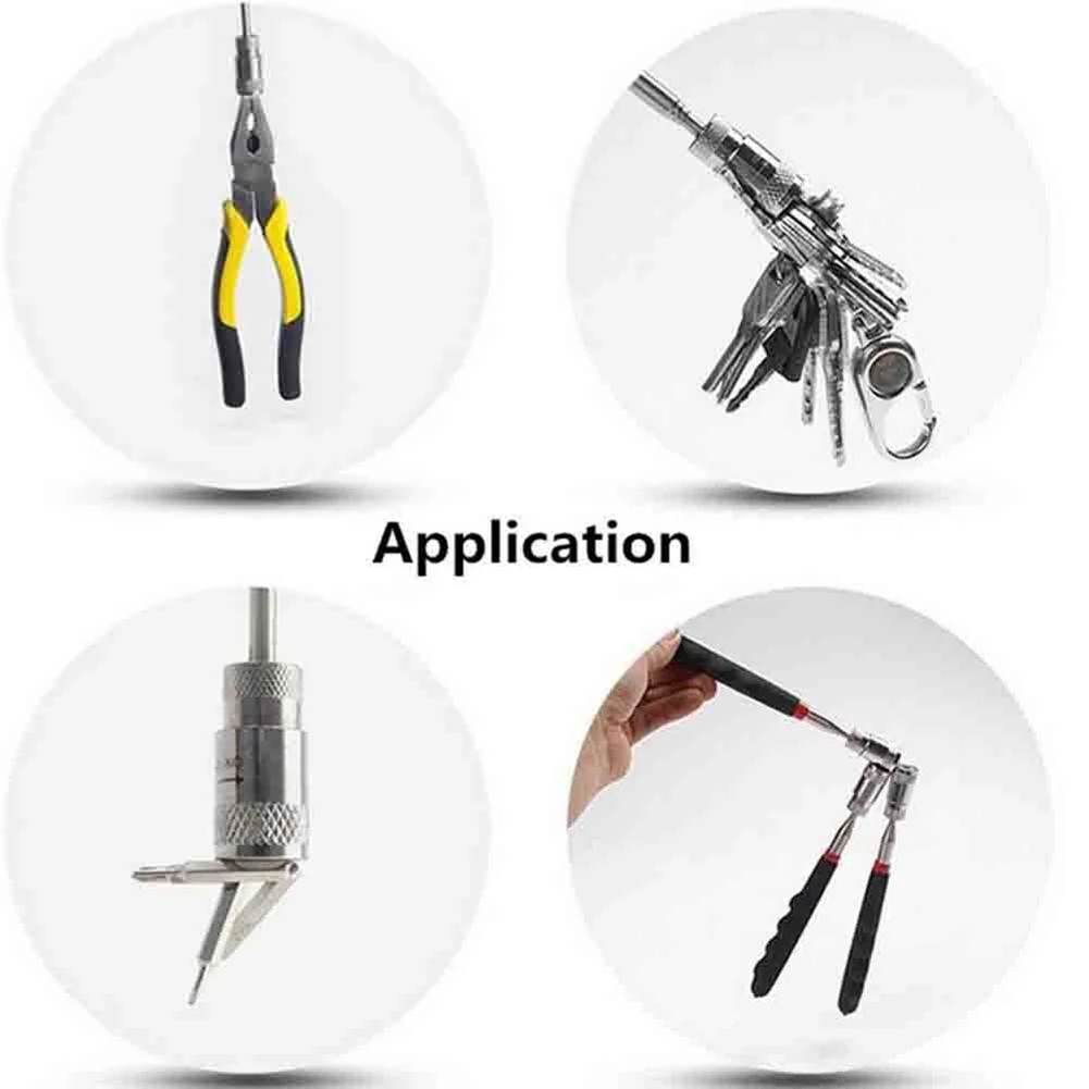 1x Telescopic Magnetic Pick Up Tool With LED Light Magnetic Retractable Suction Rod Suction Stick Pen Type Pickup Device