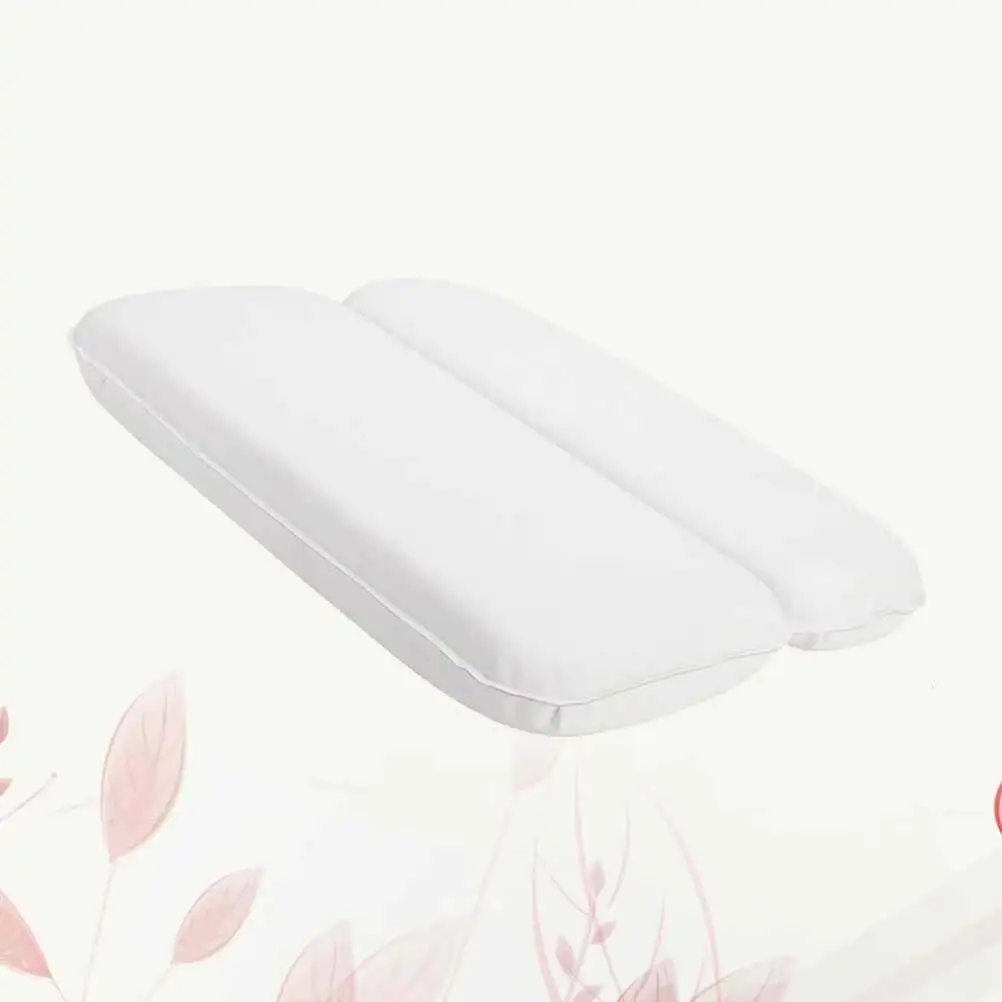 Premium Bath Waterproof Spa Tub Pillow Suction Neck Rest Pillow White Sponge Durable Breathable Comfort Strong Suction