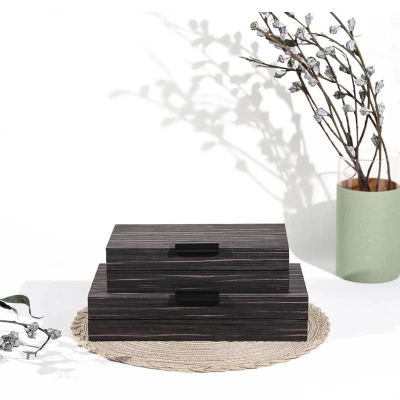 

Modern high-end light luxury sandal wood jewelry box organizer Home decoration Cloakroom bedroom storage