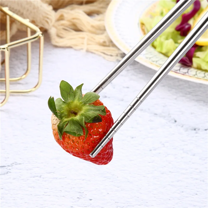 Stainless Steel Chopsticks Household Eating Chopsticks Four-color Long and Short Chopsticks Kitchen Utensils  Metal Chopsticks