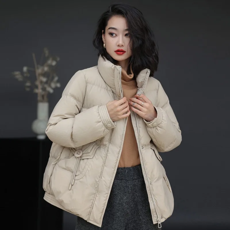 Women's Models Autumn Winter Tops Jacket Down Coat Duck Short Zipper Thickened Personalized Simple Comfortable Niche Versatile