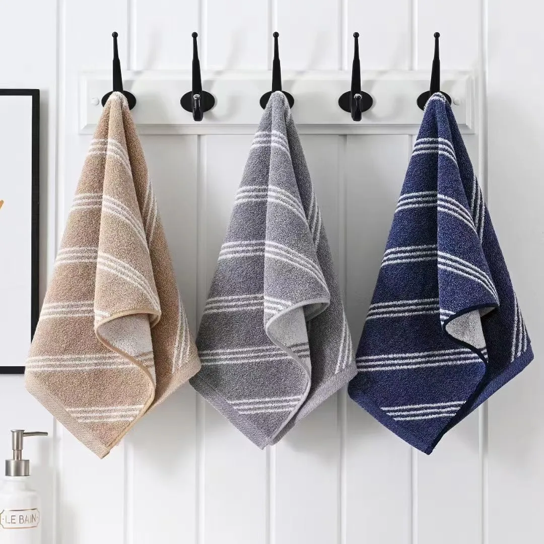 Premium Dark AB-Yarn Towel with Diagonal Stripe Pattern – Stain-Resistant Elegant Minimalist Design Ideal for Business Gifting