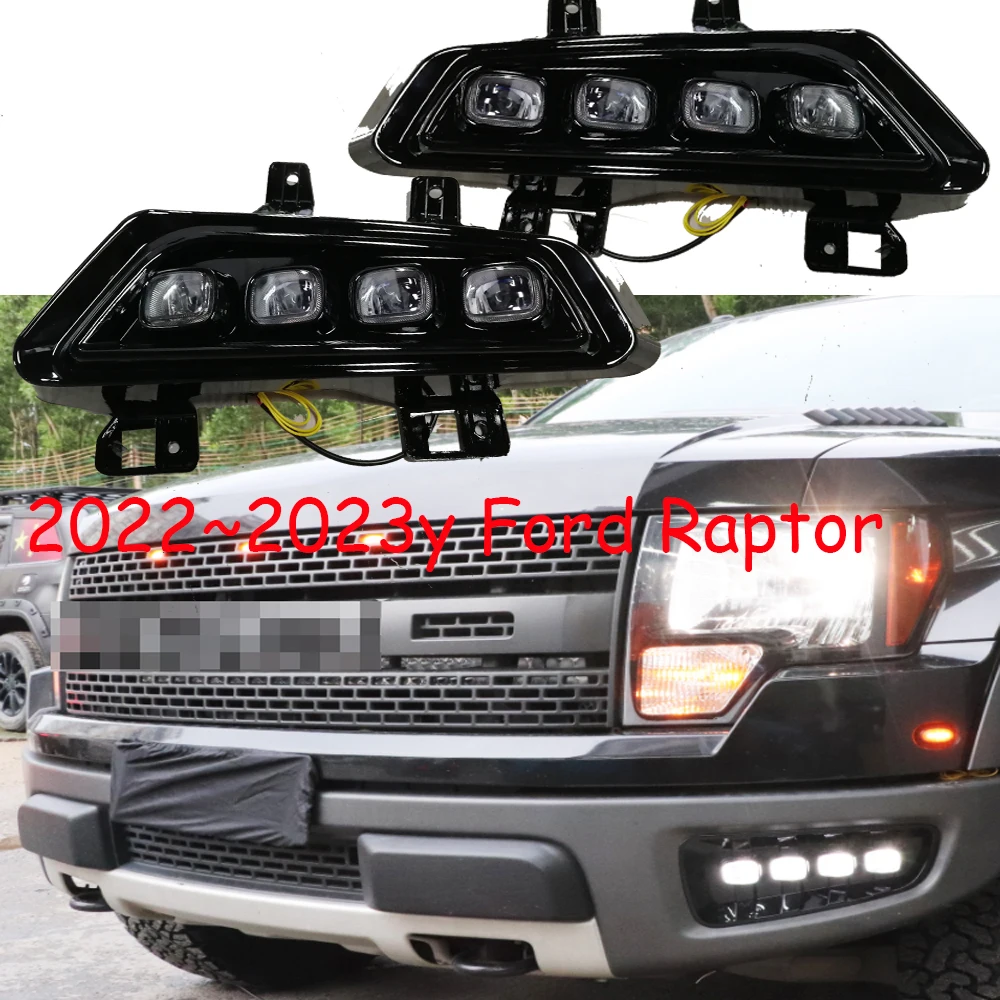 

car accessories bumper headlight for Ford Raptor F150 daytime light F-150 2022~2024y LED for Ford Raptor headlamp Fog light