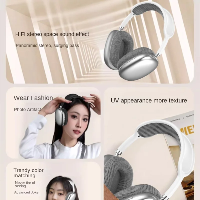 Head Mounted Headphones Wireless Bluetooth Stereo Earphones Headband Cotton Type-C Charging Earphone Bluetooth Headphones Choice