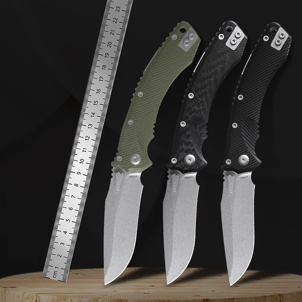 

NINE THORN Шарикоподшипник из углеродного волокна/G10 Mark M390MK, лезвие для охоты, рыбы, уличный EDC инструмент, складной походный нож