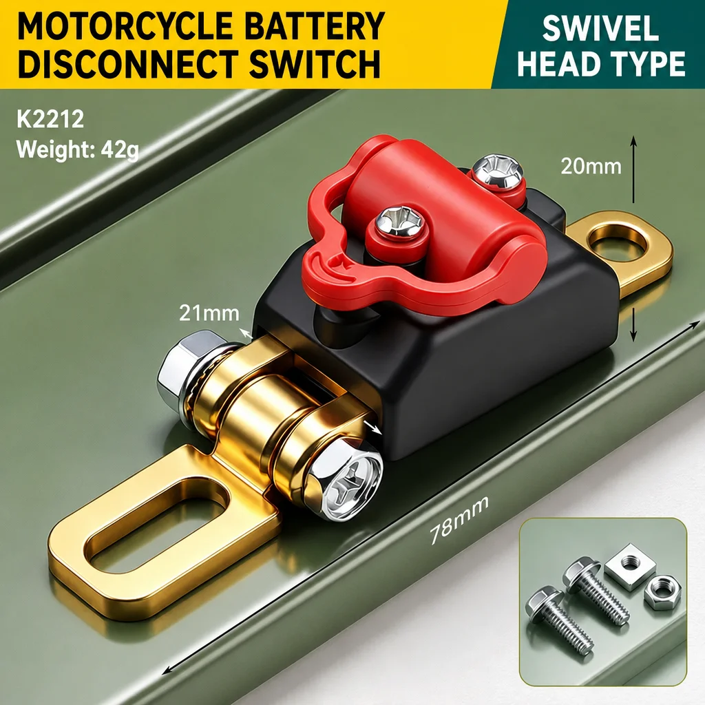 Universeller 12V 24V Auto-Motorrad-Batterietrennschalter, verdicktes Kupfer, Anti-Leckage-Stromunterbrechungsschutz, Handwerkzeug – Detail 7