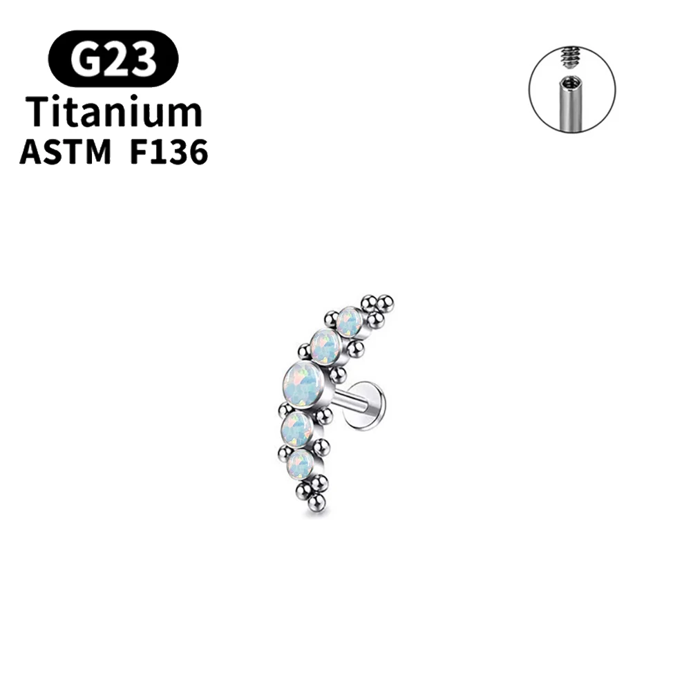 G23 Titanium ASTM F136 Tragus Piercing Ear Piercing Stud Earrings for Woman Jewelri Accessories