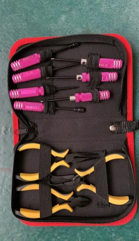 SKYA Multifunctional Tool Bag S003 10pcs 1.5MM 2MM 4MM 5.5MM Allen Hex Phillips Flat Head Box Driver Long Nosed Ball Link Pliers