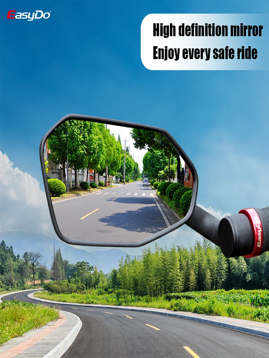 AliExpress Easydo Bicycle Mirror 360 Adjustable Rotatable Handlebar Mirror Bar End Wide Range Durable Rearview Mirrors for Electric Scooter