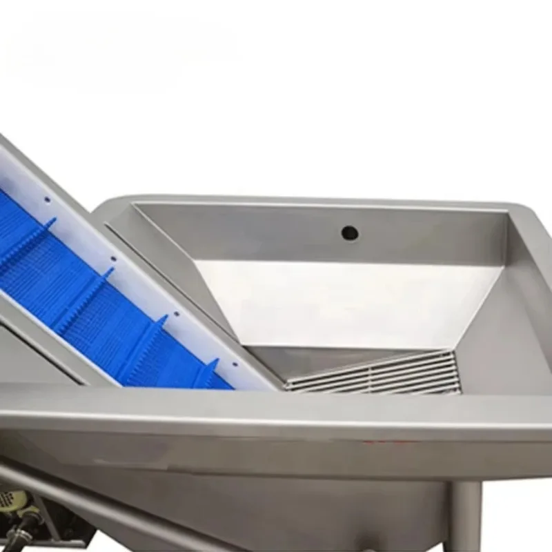 Belt Conveyor Fruit Vegetable Washing Equipment Farm Crop Surface Impurity Removing Cleaning Machine