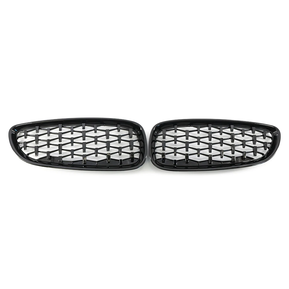 Rejilla de malla frontal para BMW E89 Z4 2009 2010 2011 2012 2013 2014 2015 2016, parrilla negra brillante estilo meteorito de diamante