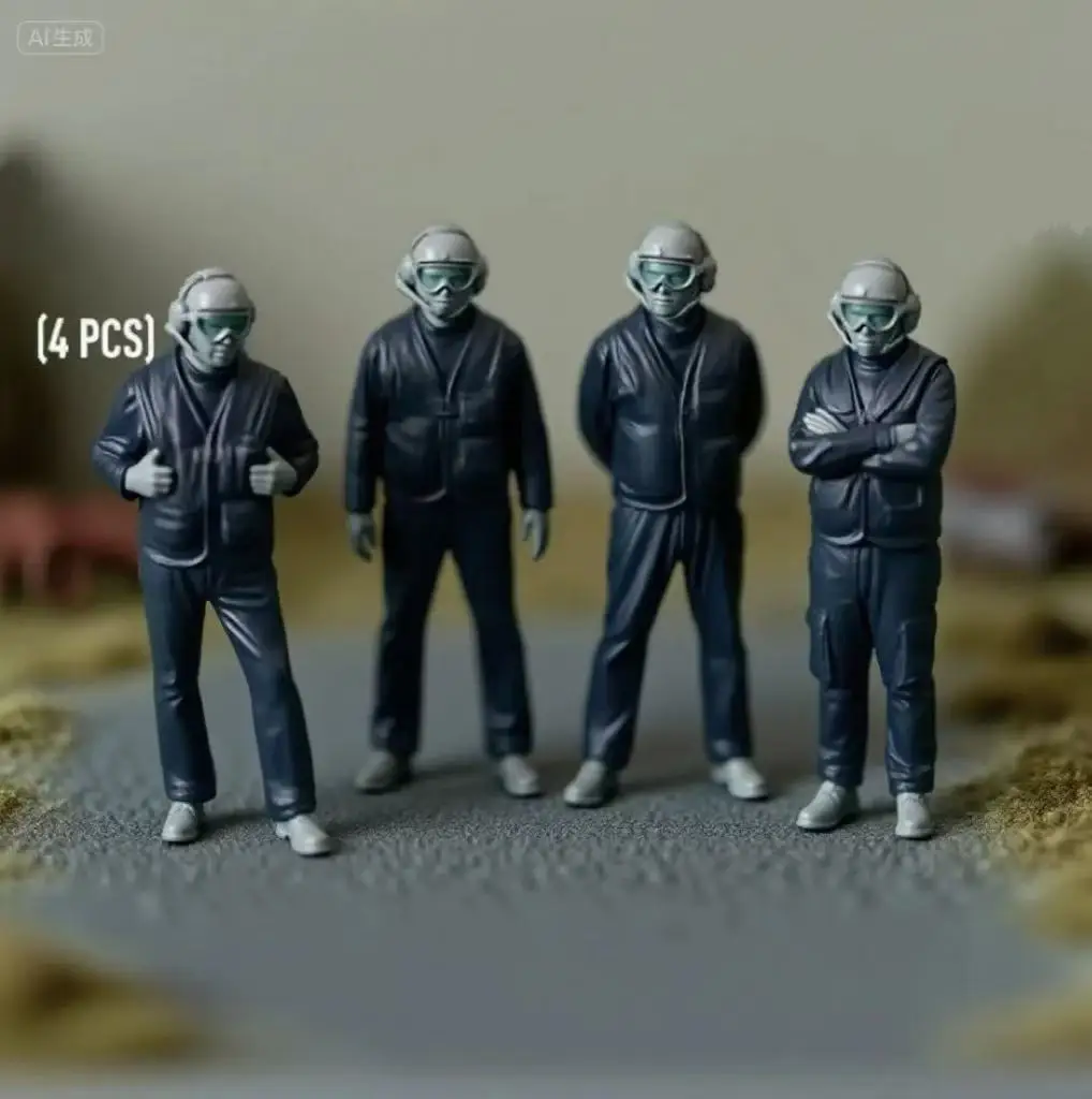 

1/32 Resin Soldier Kit (4 people) self-assembled and colored by oneself A-2100