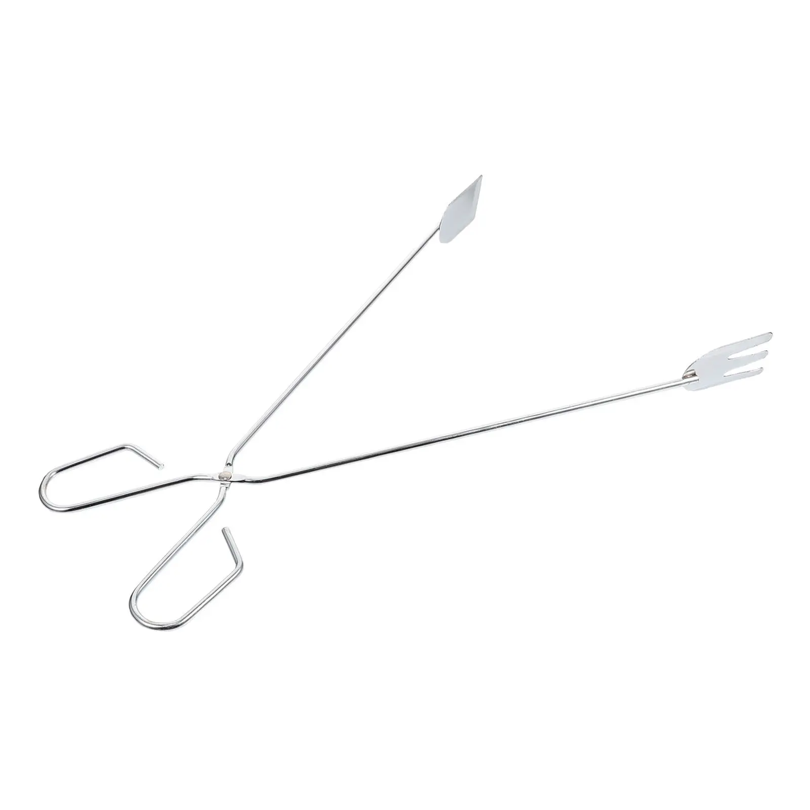 5Pcs Long BBQ Charcoal Tongs with Extended Handle, Chromium-Plated for Outdoor Camping, Picnic & Grilling