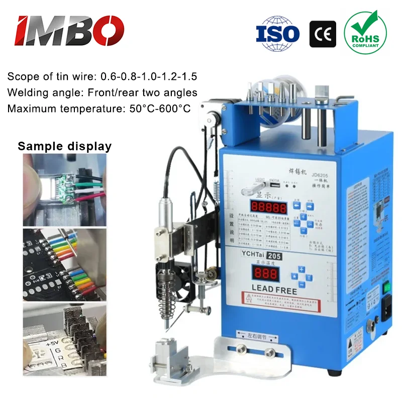 Halfautomatische soldeermachine met voetbediende schakelaar, verlichting en motor, USB2 soldeerdraad, multifunctioneel soldeerapparaat