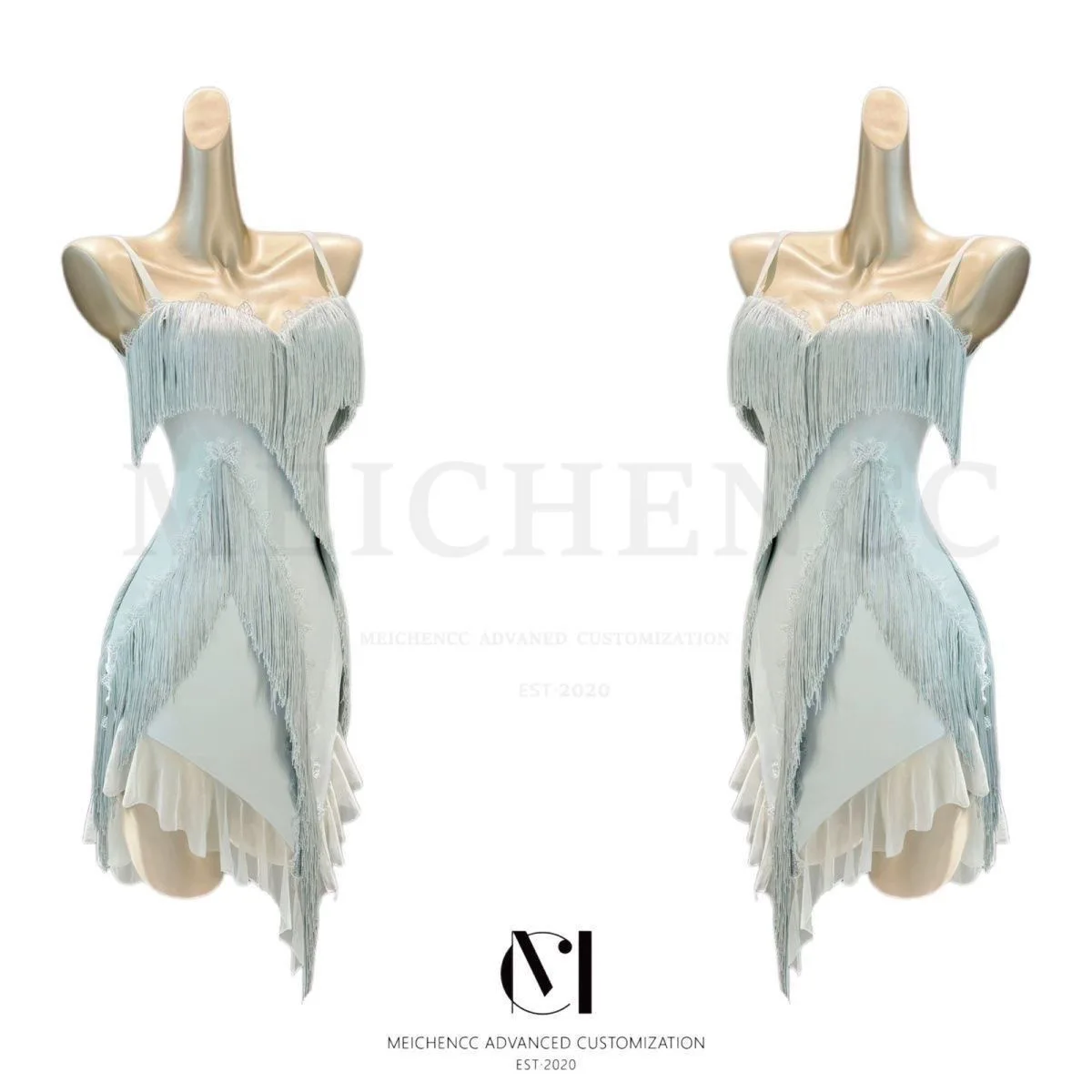 Latin dansjurk Competitie Vrouw Zilver Zwart Lijn Danskleding Latin Oefenkleding Stadium Aangepaste Latijns-Amerikaanse meisjesjurk