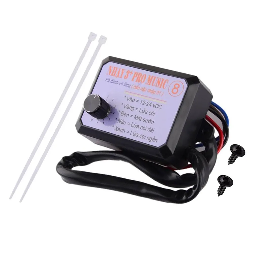 12V-24V 8 Sound and 12 Sound Musical Electronic Horn Controller 3+Pro Horn Speaker Sound Control Box Unit with Volume Switching