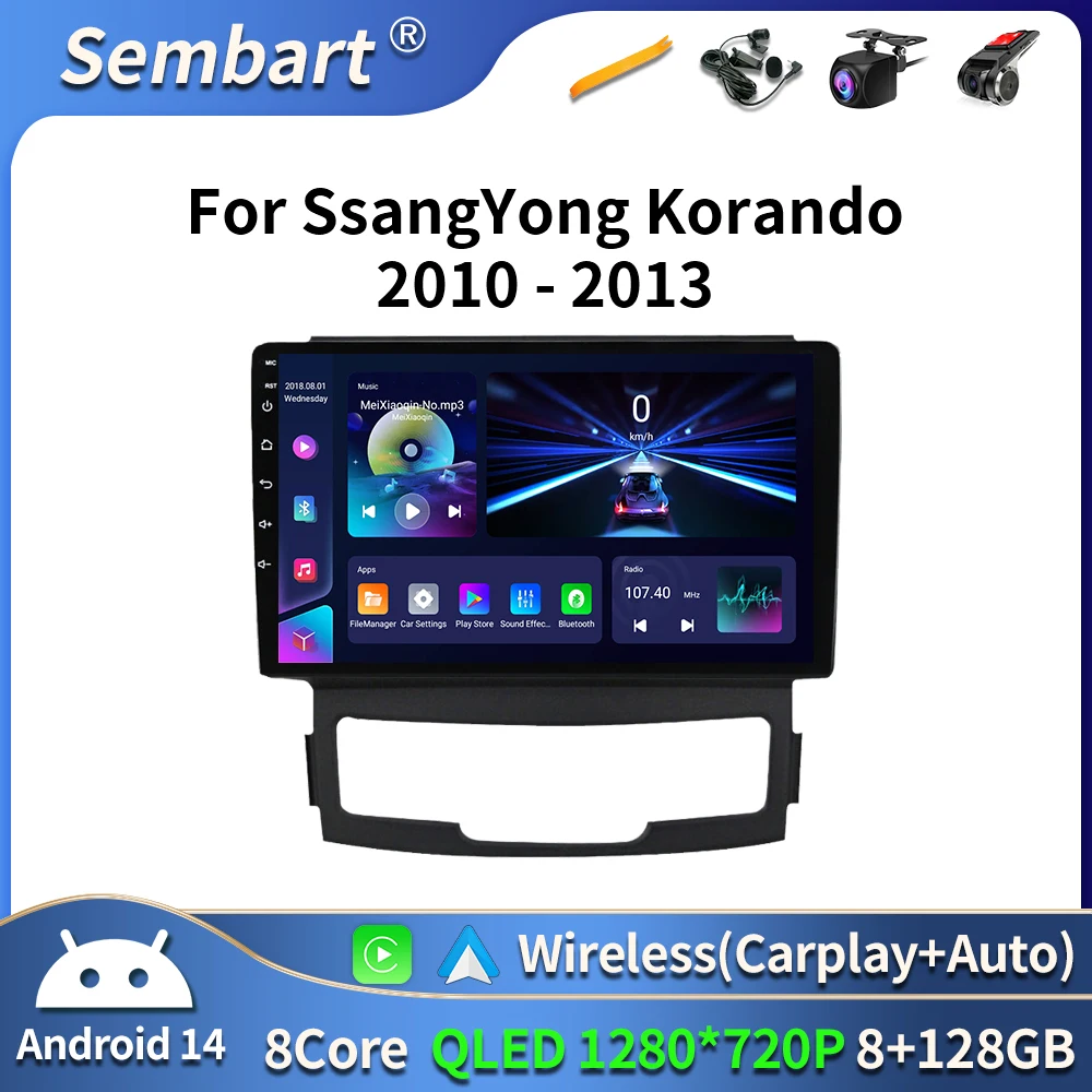 

Android16 For SsangYong Korando 3 Actyon 2 2013 - 2017 Car Radio Stereo Wireless Carplay Multimedia Player GPS QLED Touch Screen