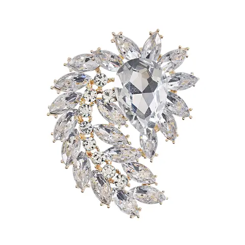 Baiduqiandu-Broche en métal avec biscuits en cristal, épingles en vogue, marque de haute qualité, XD824058