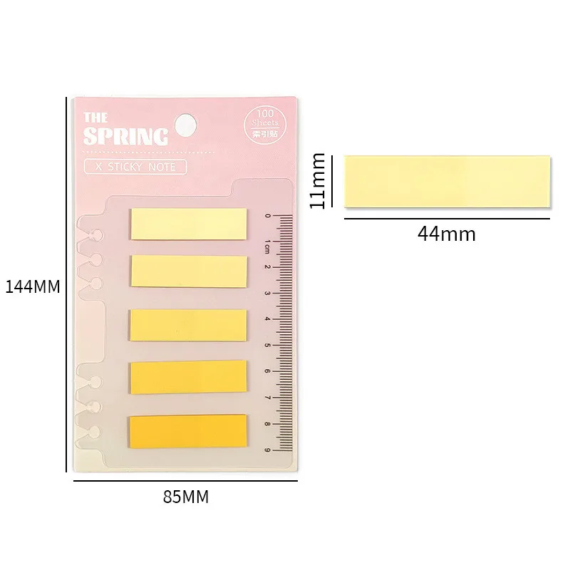 Bloc de notas adhesivas coloridas, etiquetas, marcadores, Bloc de notas, escuela, oficina, suministros de papelería para estudiantes, 100 hojas por