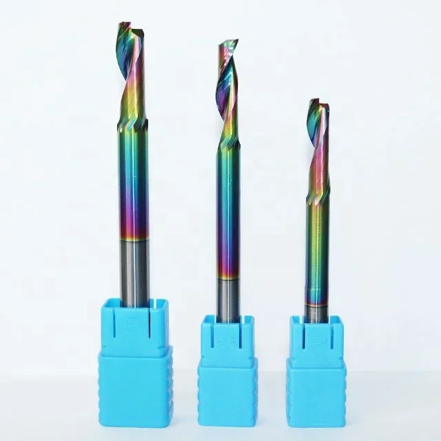 

Single Flute DLC Coated CNC Milling Cutter Aluminium Carbide End Mills Router Bits Cutting Tool 10x10x30x120