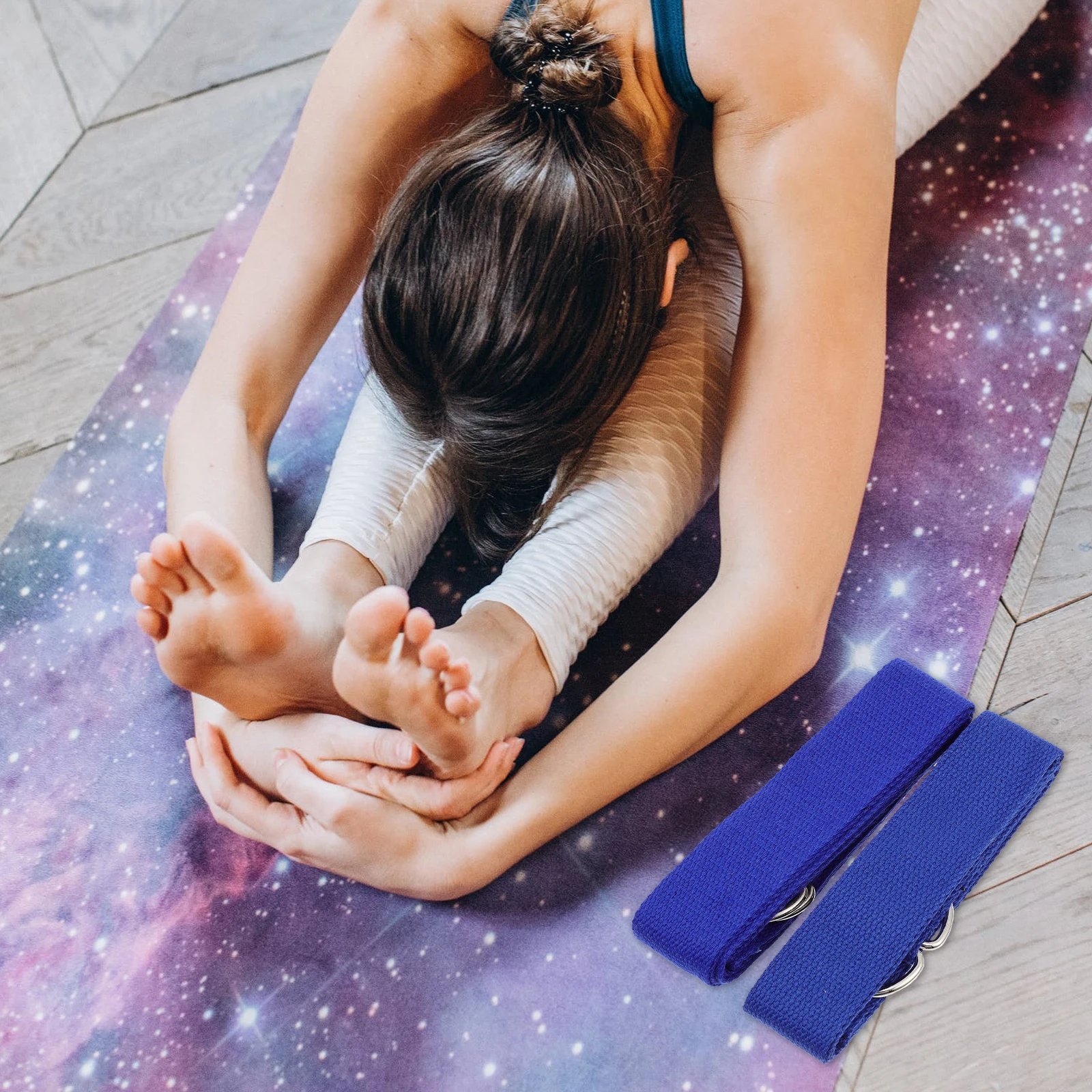 

Yoga Stretching Premium Cotton Portable Workout Training Multi function Exercise Elastic Fitness Household Use